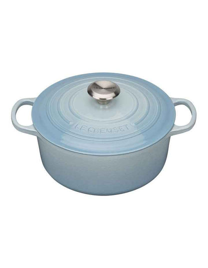 Signature 24cm Cast Iron Round Casserole Blue