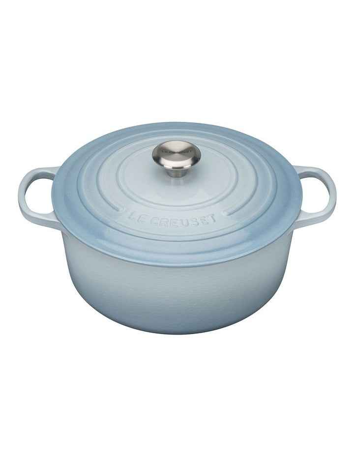 Signature 28cm Cast Iron Round Casserole Blue