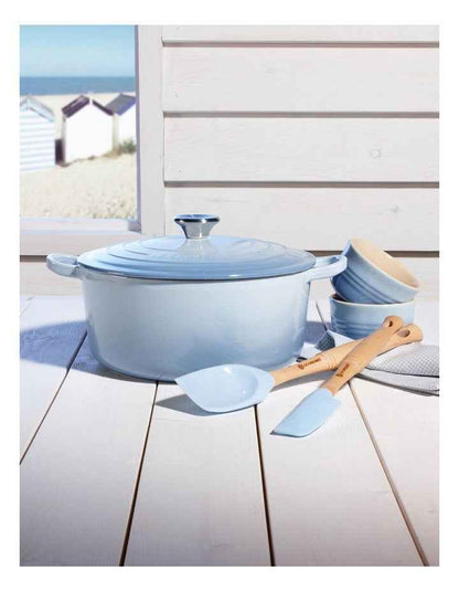 Signature 28cm Cast Iron Round Casserole Blue