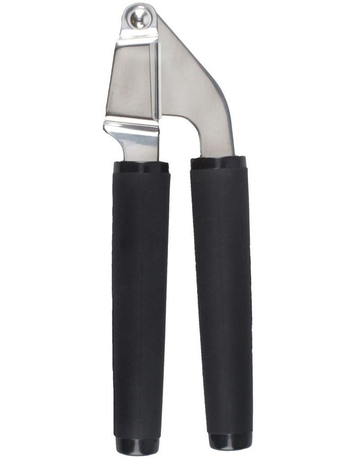 Soft Touch Garlic Press in Black