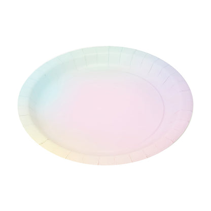 16 Pack Pastel Ombre Paper Plates