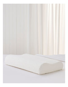 Contour Rest Memory Foam Pillow in White