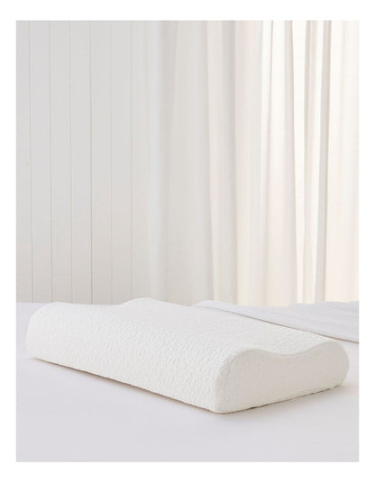 Contour Rest Memory Foam Pillow in White