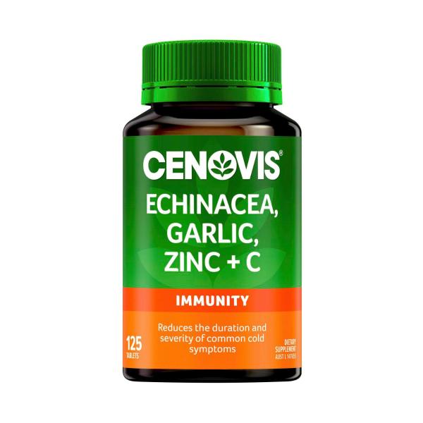 CENOVIS ECHINACEA GARLIC ZINC & C TABLETS 125 PACK