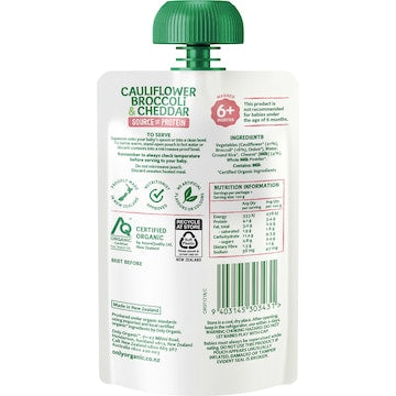 Only Organic Cauliflower Broccoli & Cheddar 120g
