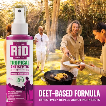 Rid Medicated Insect Repellent Tropical Strength + Antiseptic 100mL