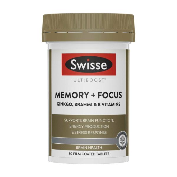 SWISSE ULTIBOOST MEMORY +  FOCUS TABLETS 50PK