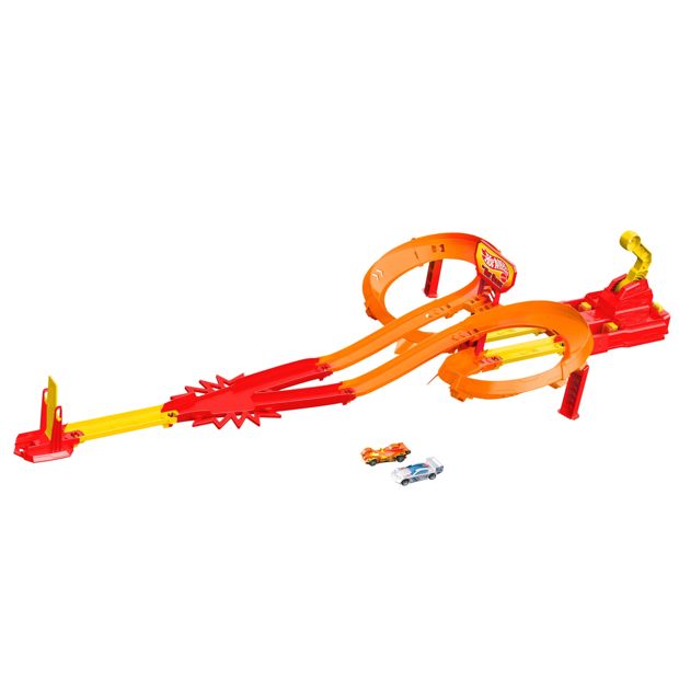 Mattel Hot Wheels The Hot Ones Crash Speedway Frenzy Track Set