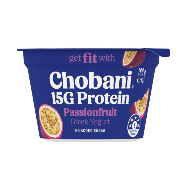 CHOBANI 15G HIGH PROTEIN GREEK YOGURT PASSIONFRUIT 160G
