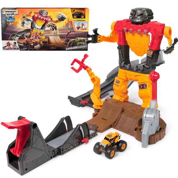 Monster Jam Smash & Bash SmashBot 1:64 Playset