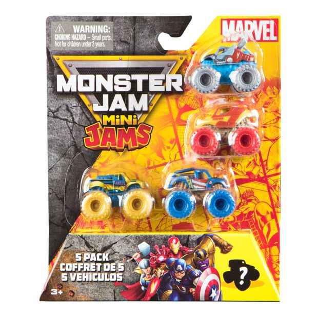Monster Jam Mini Scale Marvel 5 Pack