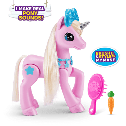 Zuru Pets Alive - My Magical Unicorn or Pony with Stable Interactive Robotic Toy Playset