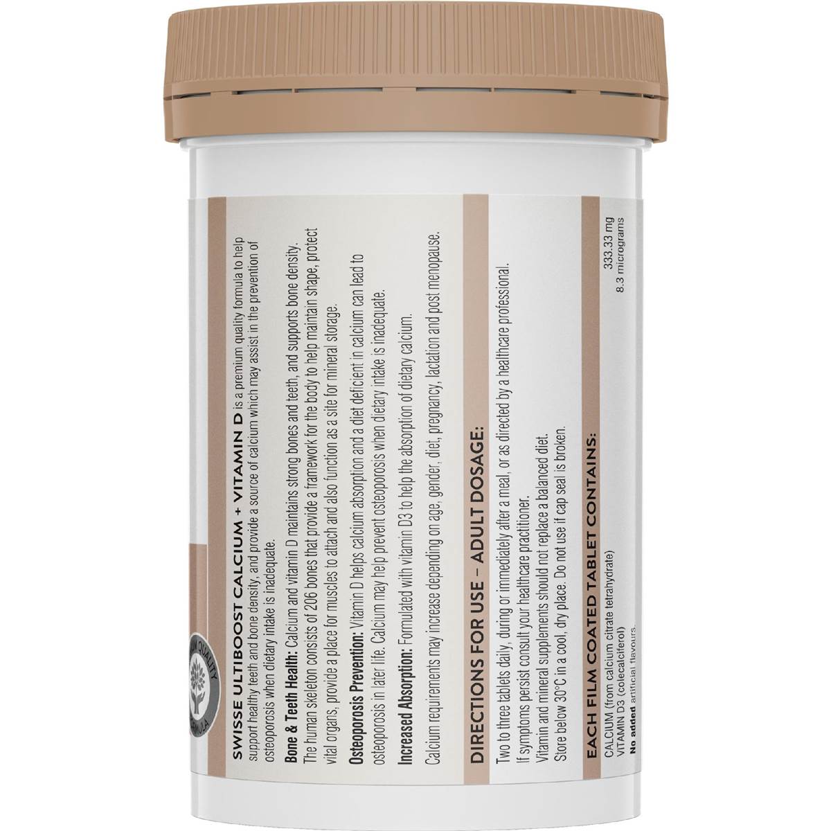 Swisse Ultiboost Calcium + Vitamin D Tablets 90 pack