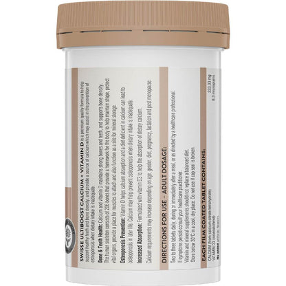 Swisse Ultiboost Calcium + Vitamin D Tablets 90 pack