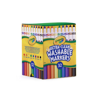 32 Pack Crayola Washable Broadline Markers SharePack