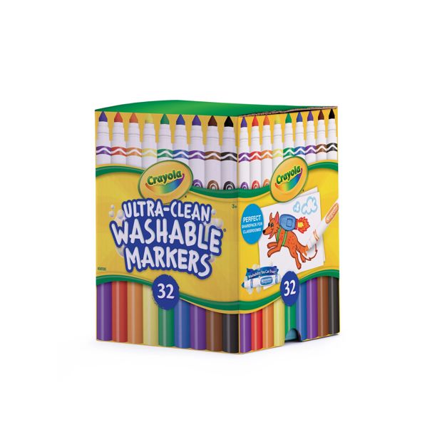 32 Pack Crayola Washable Broadline Markers SharePack