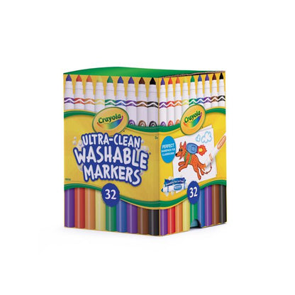 32 Pack Crayola Washable Broadline Markers SharePack