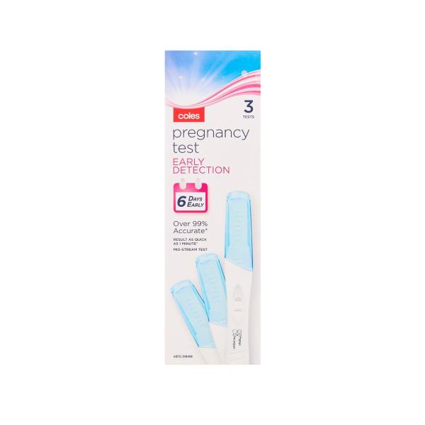 COLES EARLY DETECTION PREGNANCY TEST 3PK