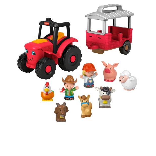 Fisher Price Mattel Little People Caring for Animals Tractor Gift Set Musical Farm Truck