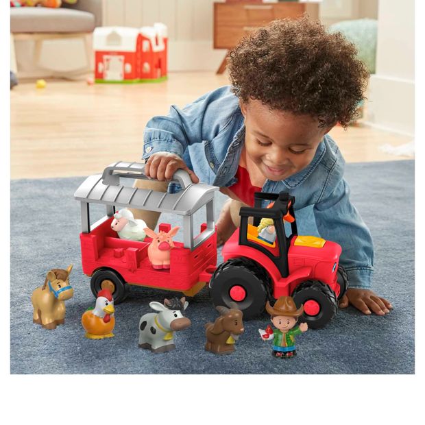 Fisher Price Mattel Little People Caring for Animals Tractor Gift Set Musical Farm Truck