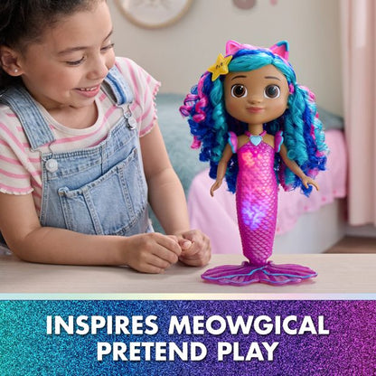 Gabby's Dollhouse: The Movie, Sing & Shine Mermaid Gabby, Waterproof Mermaid Doll