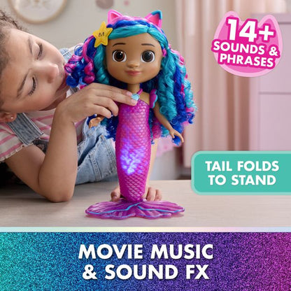 Gabby's Dollhouse: The Movie, Sing & Shine Mermaid Gabby, Waterproof Mermaid Doll