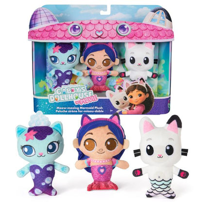 Gabby's Dollhouse: The Movie Meow-mazing Mermaid Plush 3 Pack