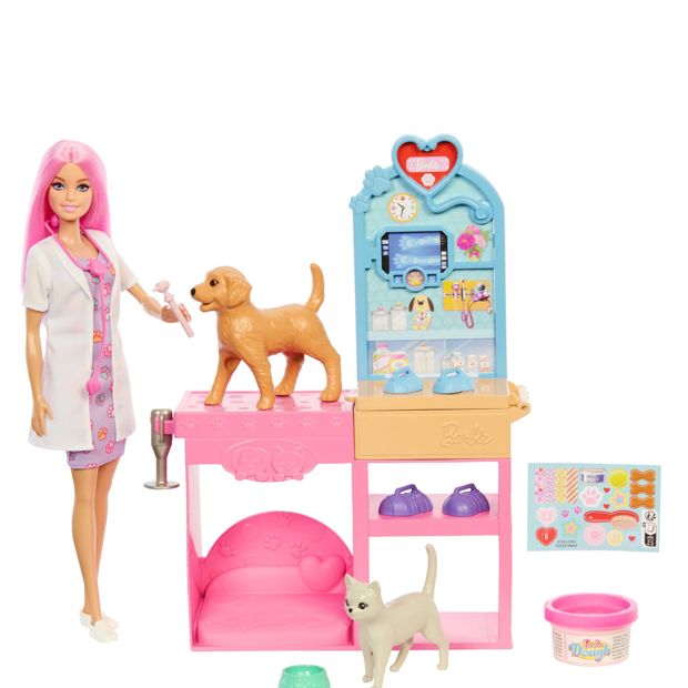 Mattel Barbie Fast Cast Veterinarian Clinic Playset