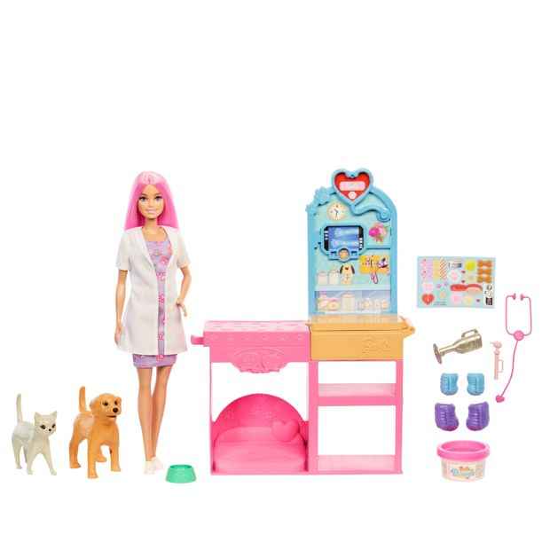 Mattel Barbie Fast Cast Veterinarian Clinic Playset