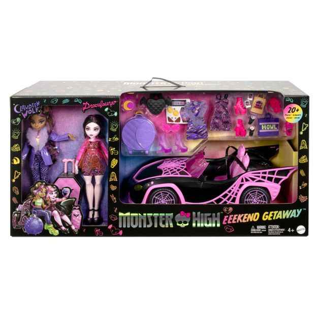Mattel Monster High Eeekend Getaway Playset With Draculaura & Clawdeen Wolf Dolls