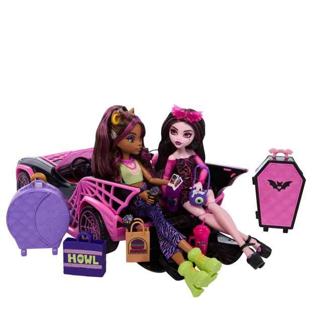Mattel Monster High Eeekend Getaway Playset With Draculaura & Clawdeen Wolf Dolls