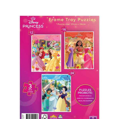 3 Pack Disney Princess Frame Tray Puzzles