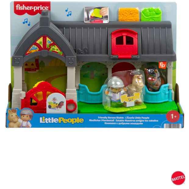 Mattel Fisher-Price Little People Friendly Horses Stable Toddler Playset