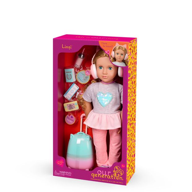 Our Generation 18in Doll Linzi & Travel Accessories