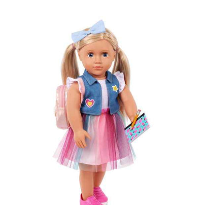 Our Generation 18in Elementary School Doll Evie With Accessories
