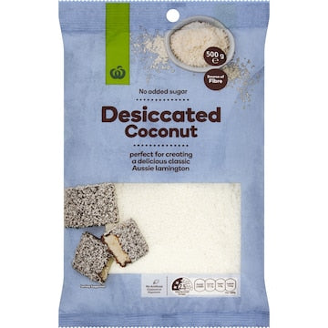 Woolworths Coconut Fine Desiccated 500g