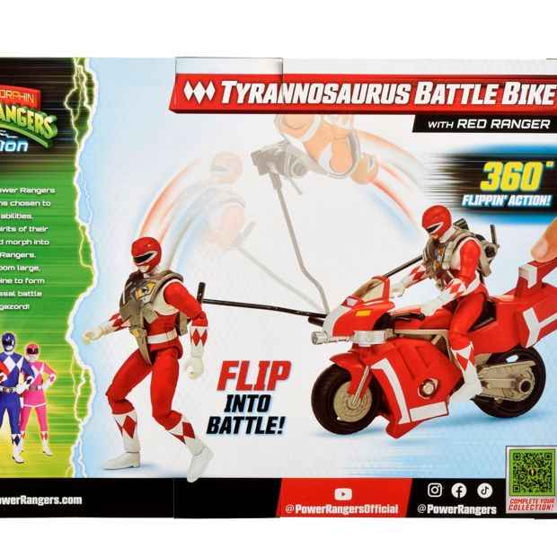 Mighty Morphin Power Rangers Re-Ignition Tyrannosaurus Battle Bike with Red Ranger