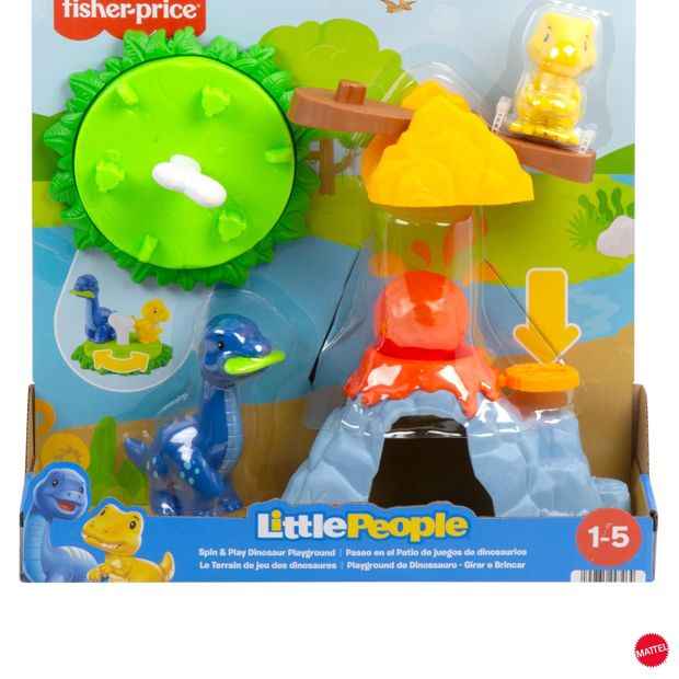 Mattel Fisher-Price Little People Spin & Play Dinosaur Playground Toddler Playset