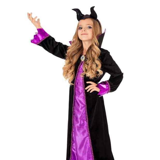 Disney Maleficent Deluxe Kids Costume Size 6-8yrs