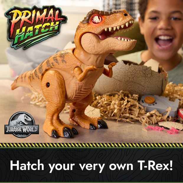 Jurassic World Primal Hatch Interactive Toy Dinosaur & Egg