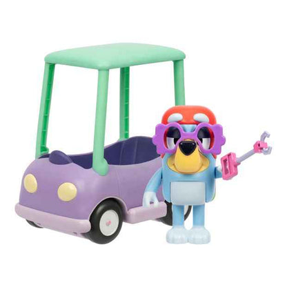 Bluey Chat Mates Figure & Vehicle - Grannies Car With Janet