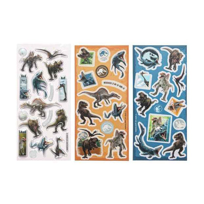 3 Pack Jurassic Bubble Stickers