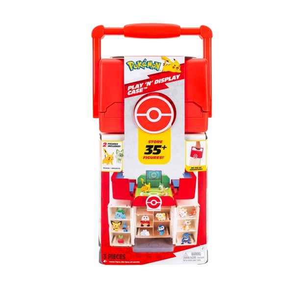 Pokemon Play 'N' Display Case - Multi-Level Storage Unit with Rooftop Arena