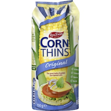 Real Foods Corn Thins Original 150g