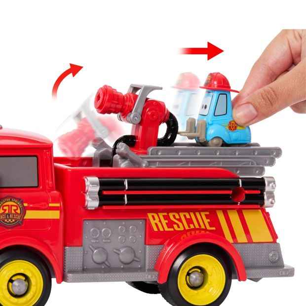 Mattel Disney and Pixar Cars Radiator Springs Race & Rescue Fire Fighting Red & Guido & Accessories