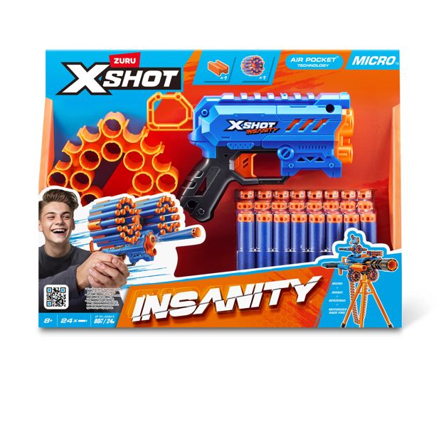 X-Shot Insanity Micro Blaster By Zuru