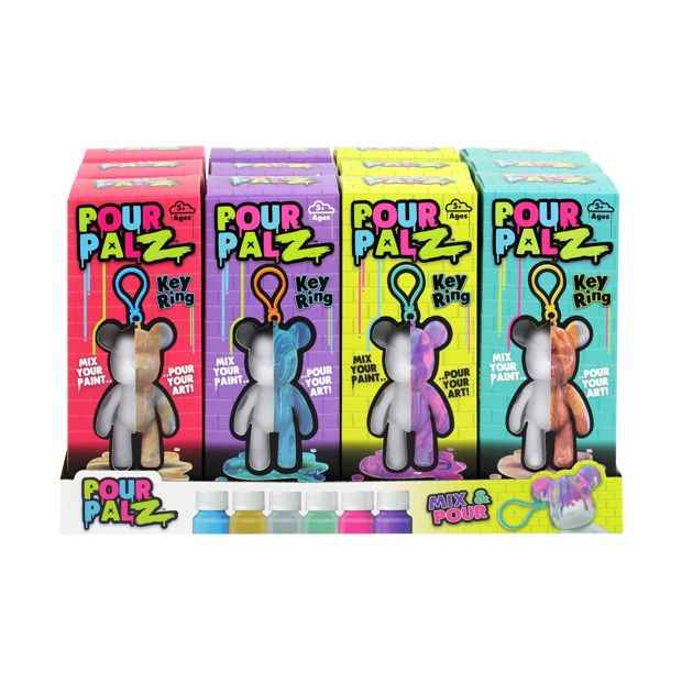 Pour PalZ Mini Paint Bear Keyring - Assorted