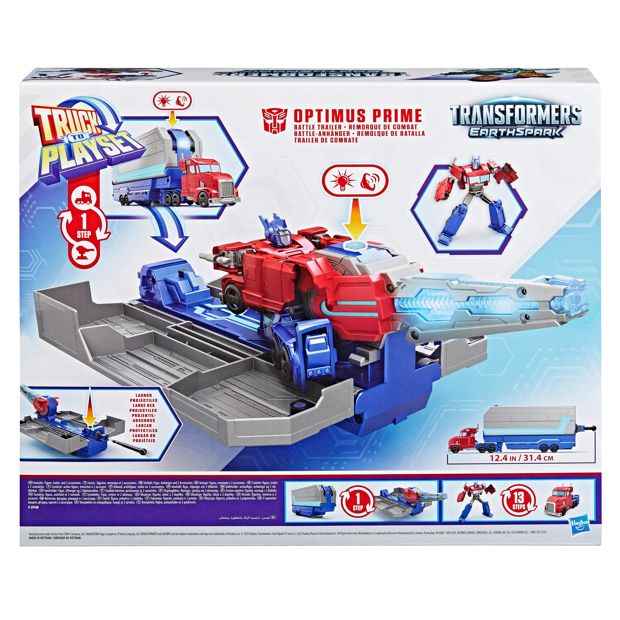 Transformers Earthspark Optimus Prime Battle Trailer Playset