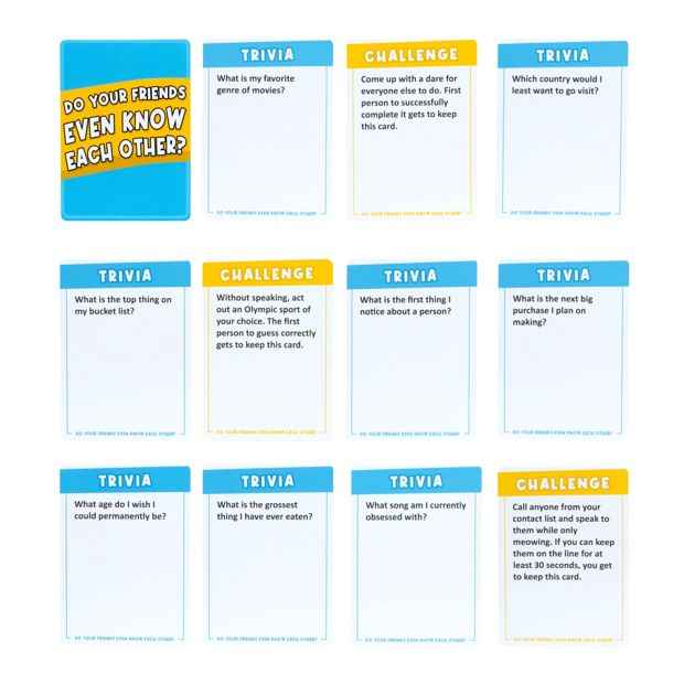 Do Your Friends Even Know Each Other? Card Game