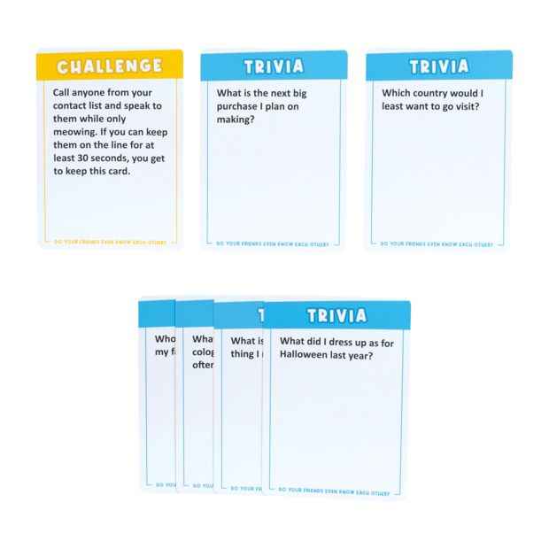 Do Your Friends Even Know Each Other? Card Game